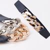 European and American Trendy Exaggerated Metal Thick Chain Belt Motorcycle Punk Style Elastic Waist Seal Suit Decorative Belt