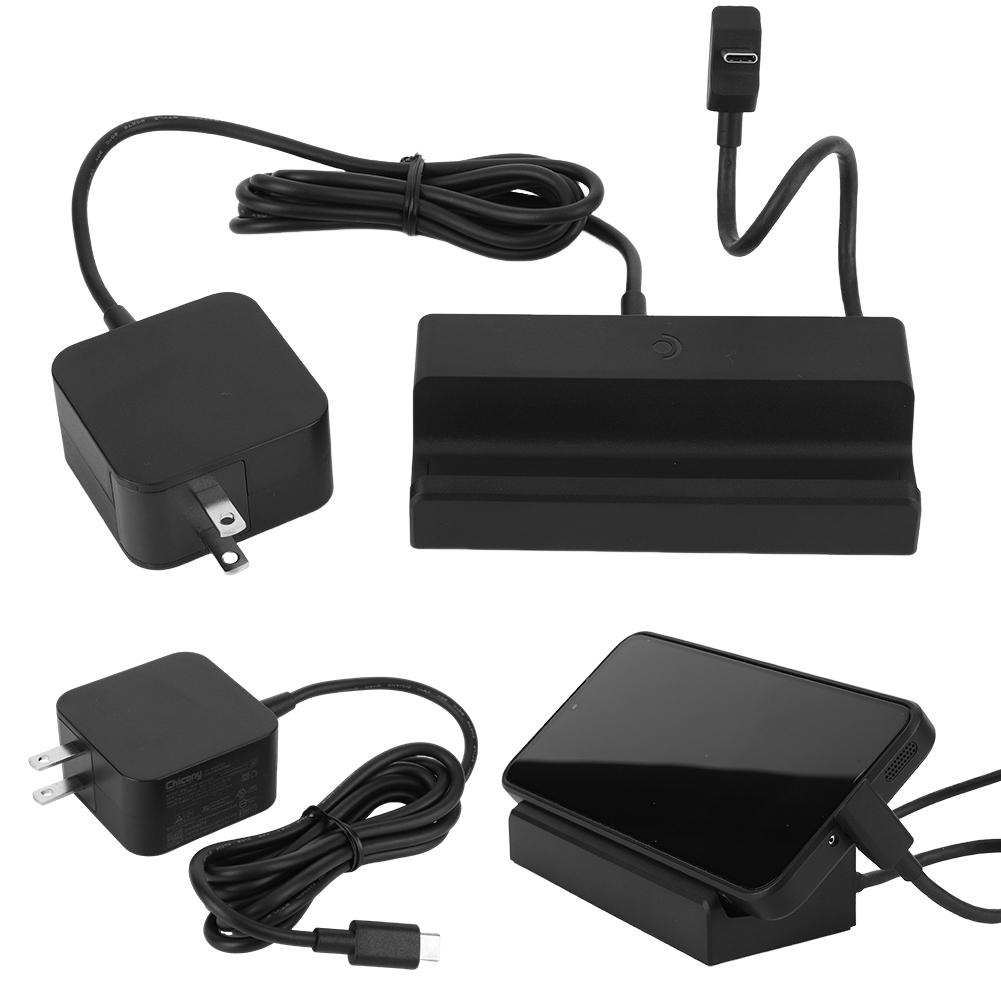 New USB-C3.0 PD Charging Dock Base 1000Mbps Ethernet Expansion Docking Station for Steam Deck Handheld Game Console Accessories nero