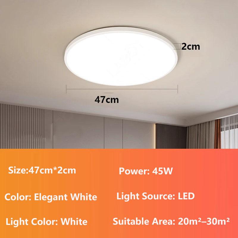LED Ceiling Light for Living Room Anti-glare Flicker-free Waterproof and Fog-proof LED Indoor Light Bedroom Light Balcony Light Soft White Light