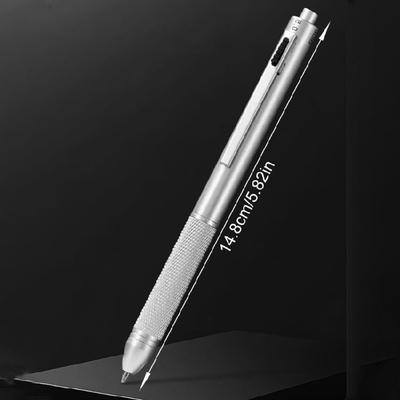 Metal Ballpoint Pen 4-in-1 Sensor Pen Easy To Write 3 Colours Press Pen For Smooth Writing