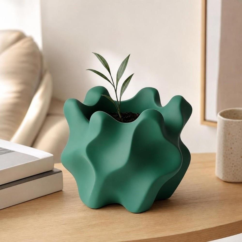 3D Printed Succulent Pot Desktop Storage Irregular Planter Artistic Flowerpot Home Decor