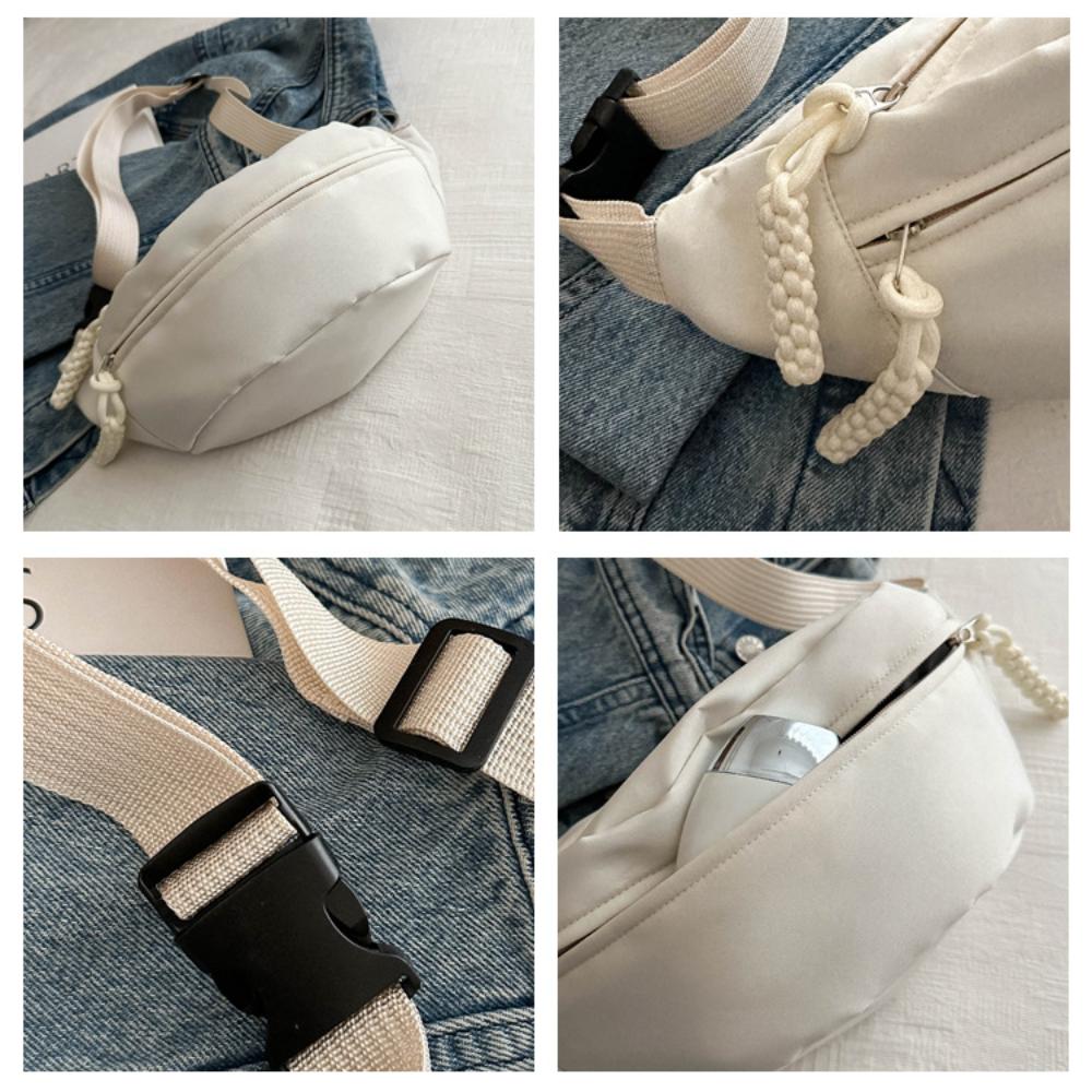 Geantă de piept Geantă Banana Femei Sling Crossbody Pachet de talie Pânză de alergare Geantă de talie Casual Fanny Bags Sport Half Moon Belt Bag