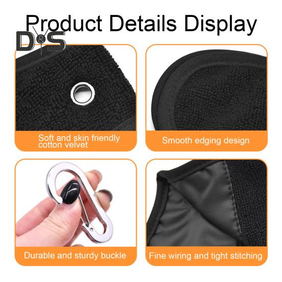 Prosop de minge de golf moale și absorbant, prosop mic de minge de golf cu clemă pentru saci de golf, accesorii de curățare a mingii de golf pentru jucători de golf