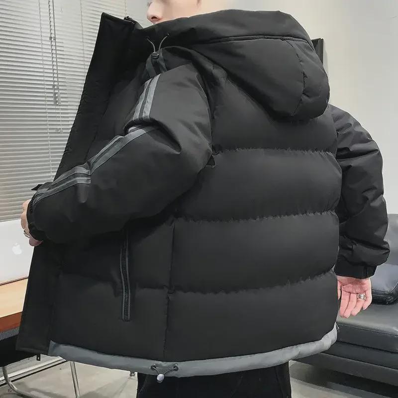 Men's New Winter Hooded Cotton Jacket - Thick, Warm, Casual & Trendy