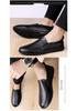 Men's Large Slip-On Leather Casual Shoes – Soft Sole, Breathable Cowhide, Ideal for Driving, Comfortable Dad Style