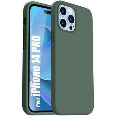 Silicone Case - for iPhone 14 Pro - Night Green - Shockproof - Flexible - Matte