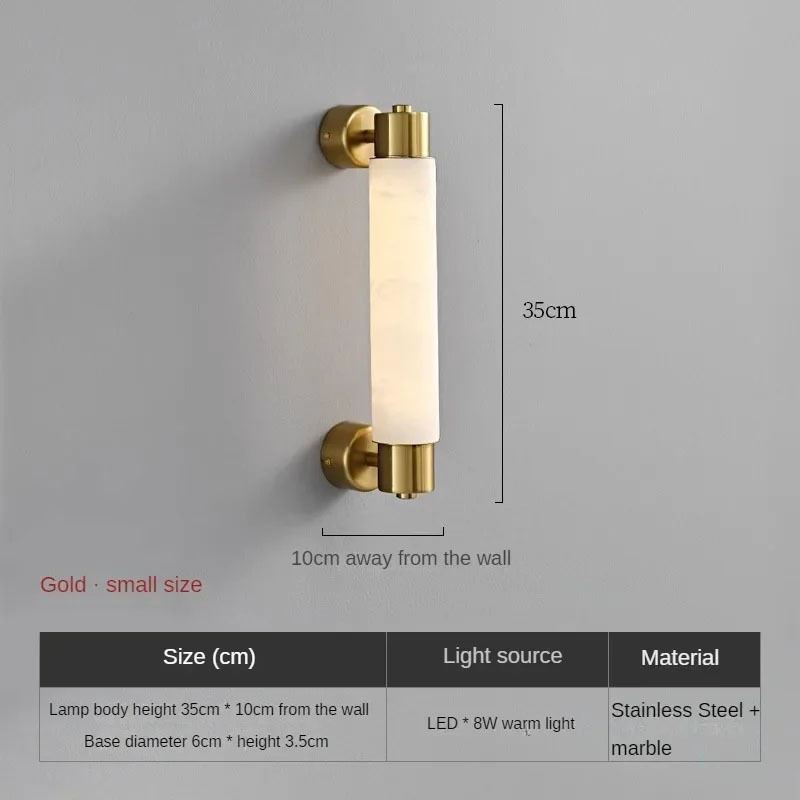 Lamp Modern Luxury Bedroom Bedside Study Bathroom Mirror Front Lamps Villa Entrance Corridor Background Wall Lights