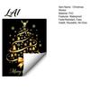 Decorative Gold Ribbon Patterns Christmas Tree Static Window Cling Glass Sticker with Bow Reindeer Indoor Outdoor Ornaments Antler & Star Snowflake,