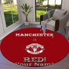 Manchester United F Custom Name Round Area Rug,Carpet Rug for Living Room Bedroom Sofa Playroom Decor,Non-slip Floor Mat