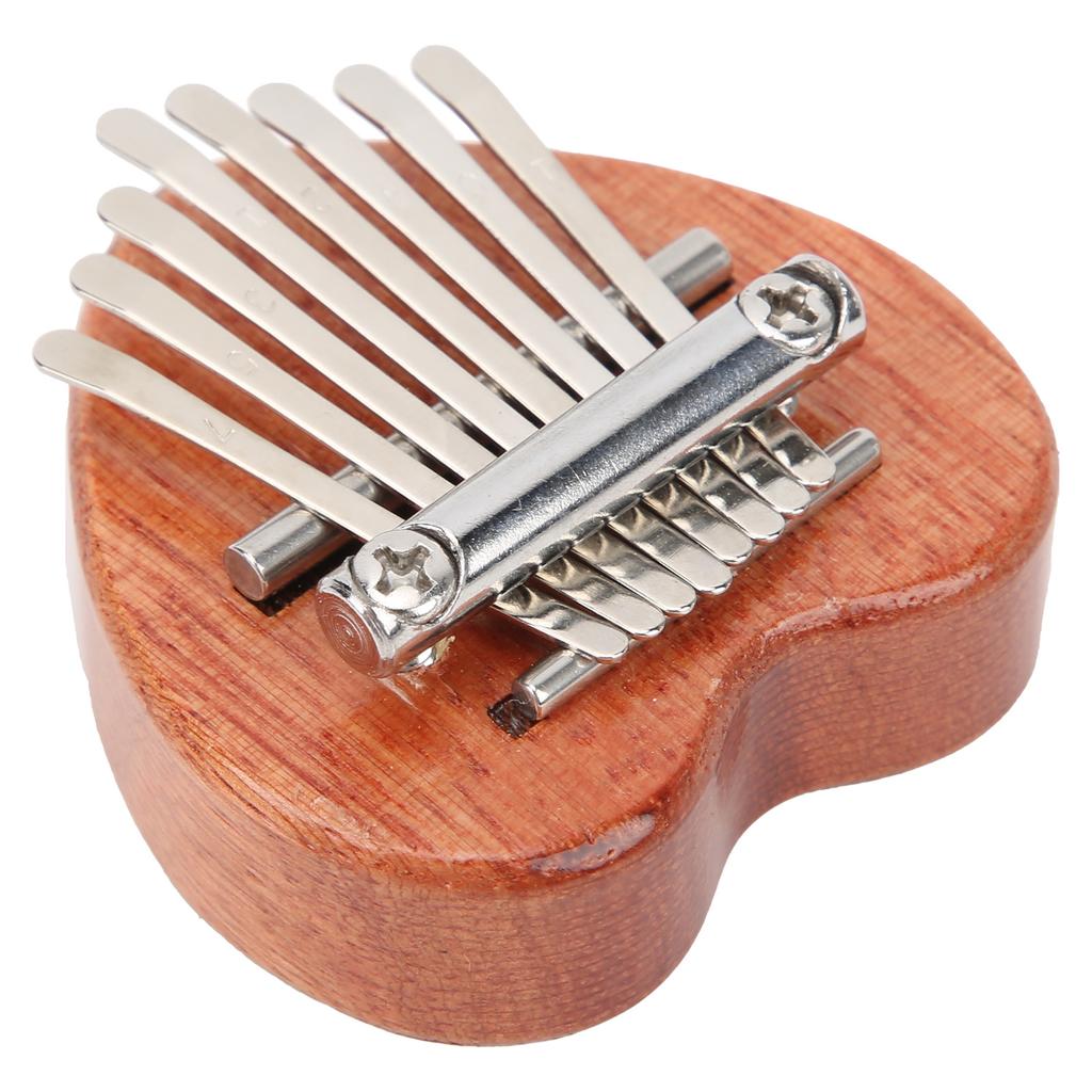 Herzförmiges Daumenklavier Tragbares Knackiges 8-Ton-Mahagoni-Tasteninstrument für Anfänger