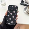 Pink Bow Pearl Pattern Phone Case Suitable for iPhone 17 16 15 14 13 12 11 Pro/Max/Plus Anti Drop and Shockproof Back Cover