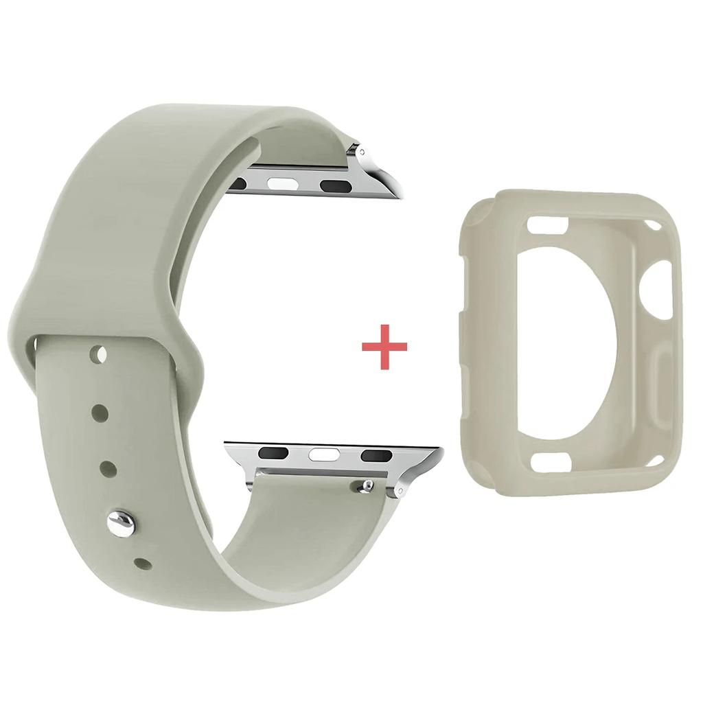 Custodia in TPU+Cinturino per Apple Watch Band 46 42 44 41 40mm 45mm 49mm Protezioni Schermo per Apple IWatch Serie 11 10 9 8 7 6 band