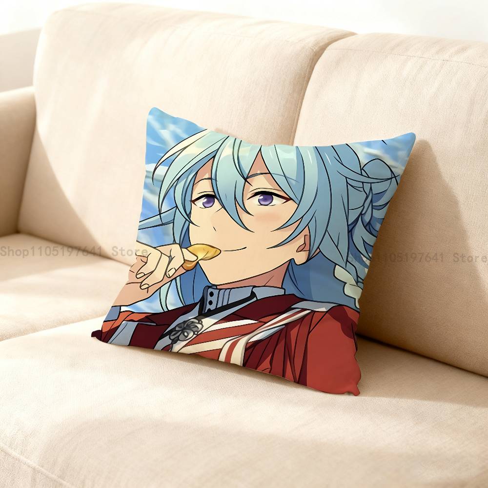 E-Ensembles S-Stars Wataru H-Hibiki Pillow Case Plush Pillow Cases Home Decoration Pillow Cover for Sofa Bed Chair Living Room