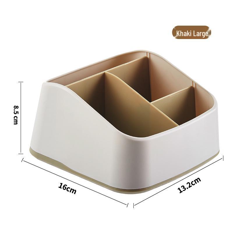 Desktop Stationery Organizer with Compartments for Markers, Paper Clips, Staples, Erasers, and Charging Cables