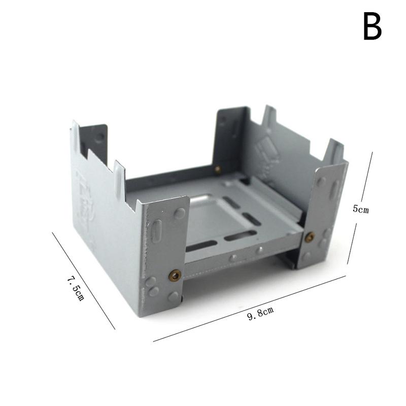 Outdoors Portable Solid Alcohol Fuel Folding Furnace Mini Picnic Burner Galvanized Iron Camping Stove Cooking Camping Equipment