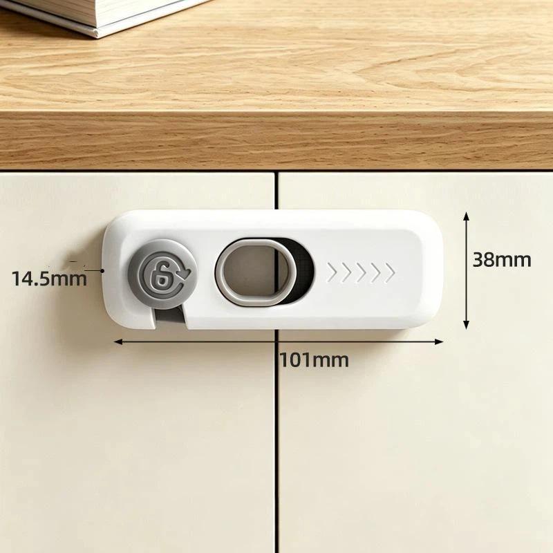 Child Safety Cabinet Lock No Drill Installation One Click Lock Design For Home Kitchen Drawers Baby Proofing Use