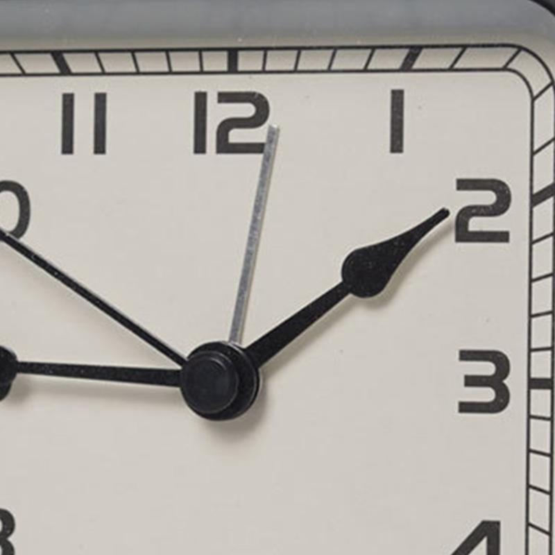 Square Metal Alarm Clock Snooze and Battery Operated Night Light Desk Clock for Bedroom Travel Kitchen Kid Room Hotel