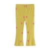 Girls' Leggings, Baby Bell-Bottom Pants, Casual Lazy Style, Mushroom Children's Elastic Waist, Slim Fit, Versatile Yellow Long Pants
