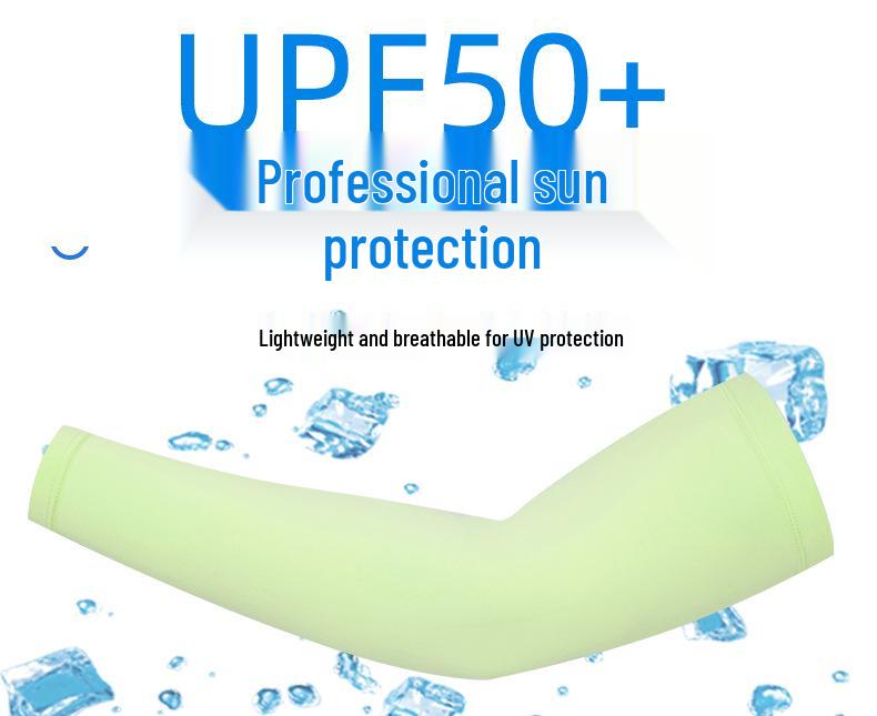 Sun Protection Ice Silk Sleeves: Unisex Summer Driving, Sports, Cycling, and Fishing Sleeves in Solid Colors.