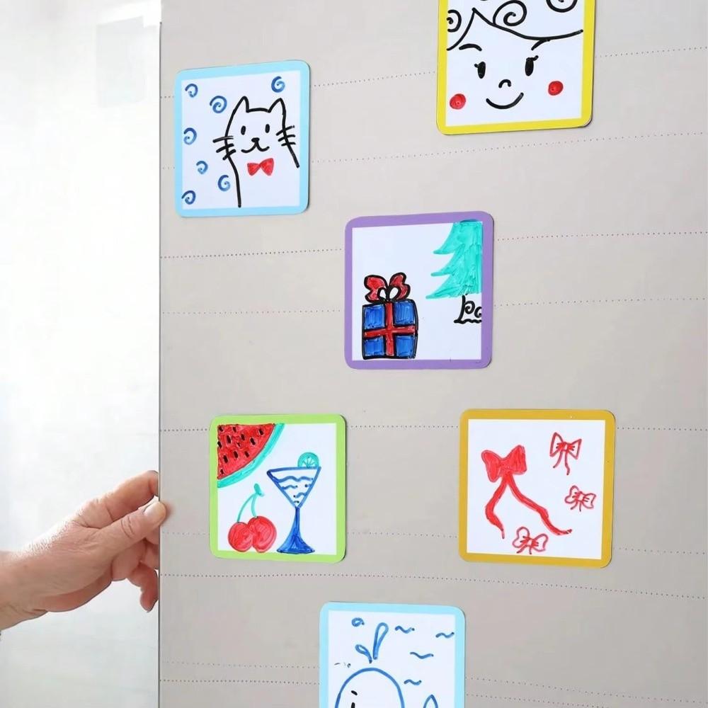Writable Memo Boards Multifunctional Magnet Name Tags Whiteboard Label Stickers Office