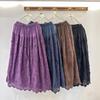 Spring & Summer 3D Embroidered Cotton A-line Skirt - Artistic & Versatile
