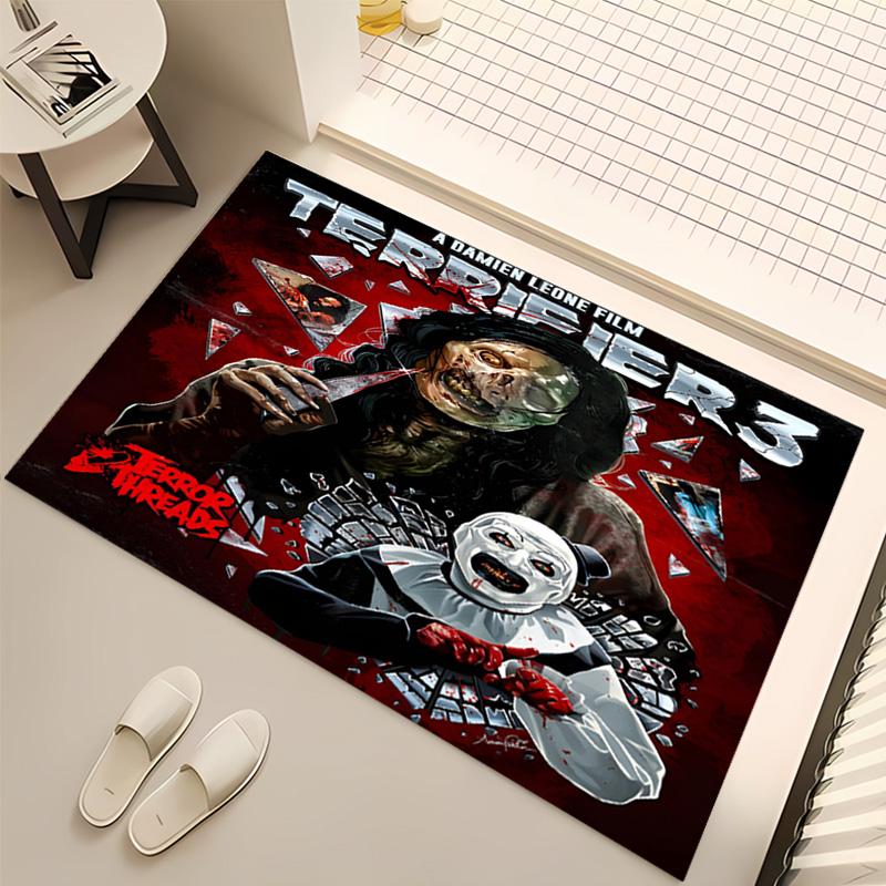 1pc Art the Clown Terrifier5 Print Area Rug - Soft, Washable Non-Slip Indoor Mat, Living Room, Home Office Decorative Rug,Office Decorative