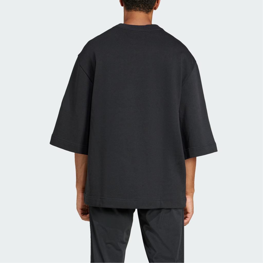 Adidas Round Neck Pullover Sports Solid Color Short Sleeve Breathable T-Shirt Men T-Shirts Black JJ2263