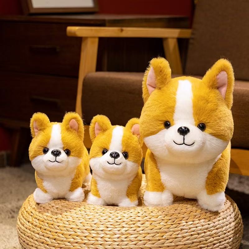 20/30cm Neues Imitat Schwanzloses Corgi Plüschtier Kissen Kissen Lustiges Kindergeschenk Elegante Niedliche Puppe Kissen Cartoon Animation
