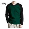 Men Raglan Block Shirt Shirt, Long Sleeve Crew Neck T-shirt, Warm Layering Tees for Casual Pullover Base Layer Autumn Winter Regular Fit