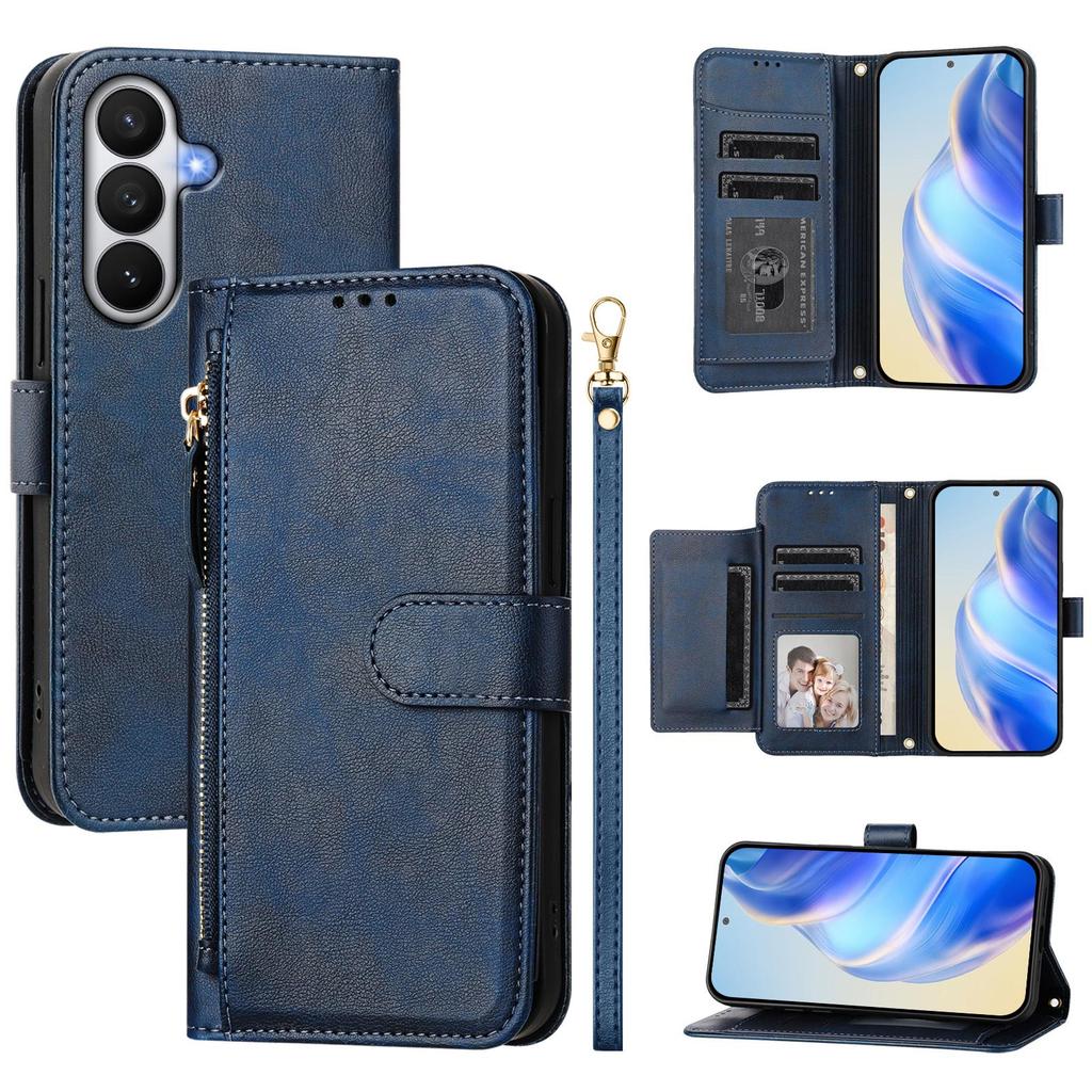 For Samsung Galaxy S26/S26 Pro Case Zipper Pocket Multiple Card Slots Leather Phone Cover