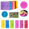 6Pcs/Set Pressure Game Fitness Mat-Sensory Integration Toys Acupressure Therapy Foot Reflexology Walking Massage Play Floor Mat