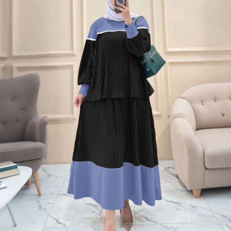 ZANZEA Women Long Sleeve Blouse and Skirts Casual Two Piece Suit Sets