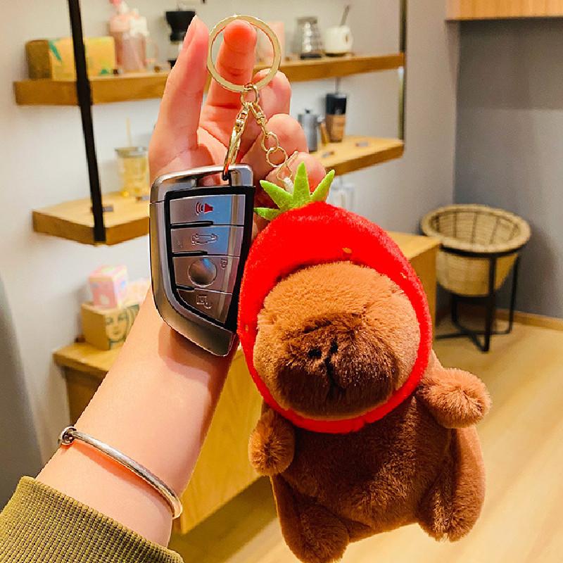 Cute Plush Capybara Keychain Backpack Pendant Wholesale Creative Cartoon Gift
