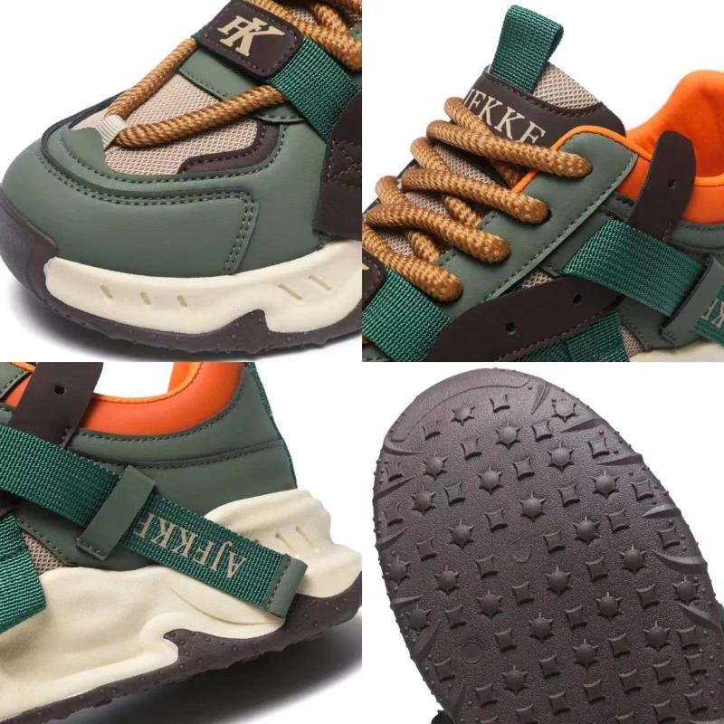 Lace Up Men's Sneakers Thick Sole Mens Shoes Versatile Man Vulcanized Shoes Fashion Casual Shoes Wear-resistant Tenis Masculino