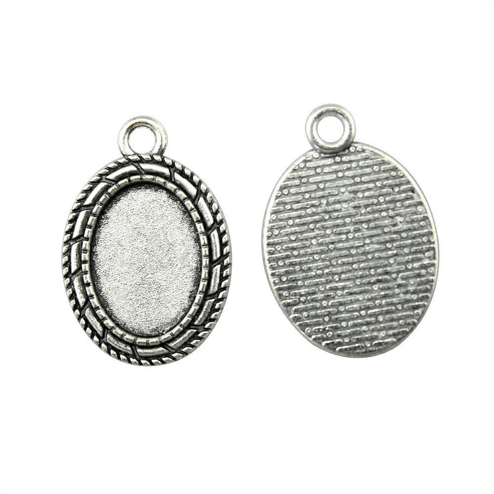Bezel Connectors For Resin Crafts Fit Oval 13x18mm Photo Glass Dome Frames