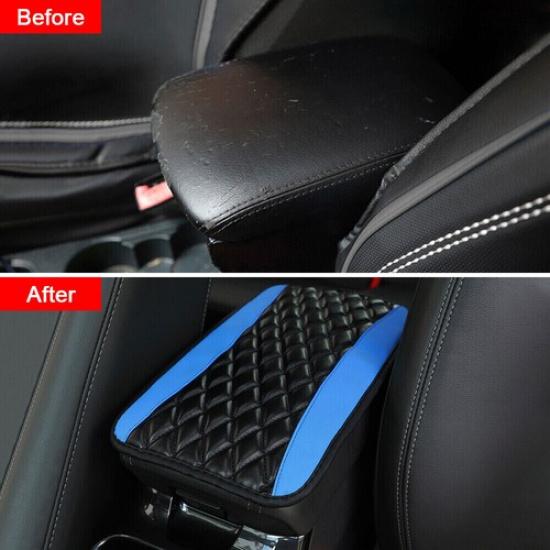 Car Leather Armrest Box Cushion Cover Center Console Pad Protector Accessories