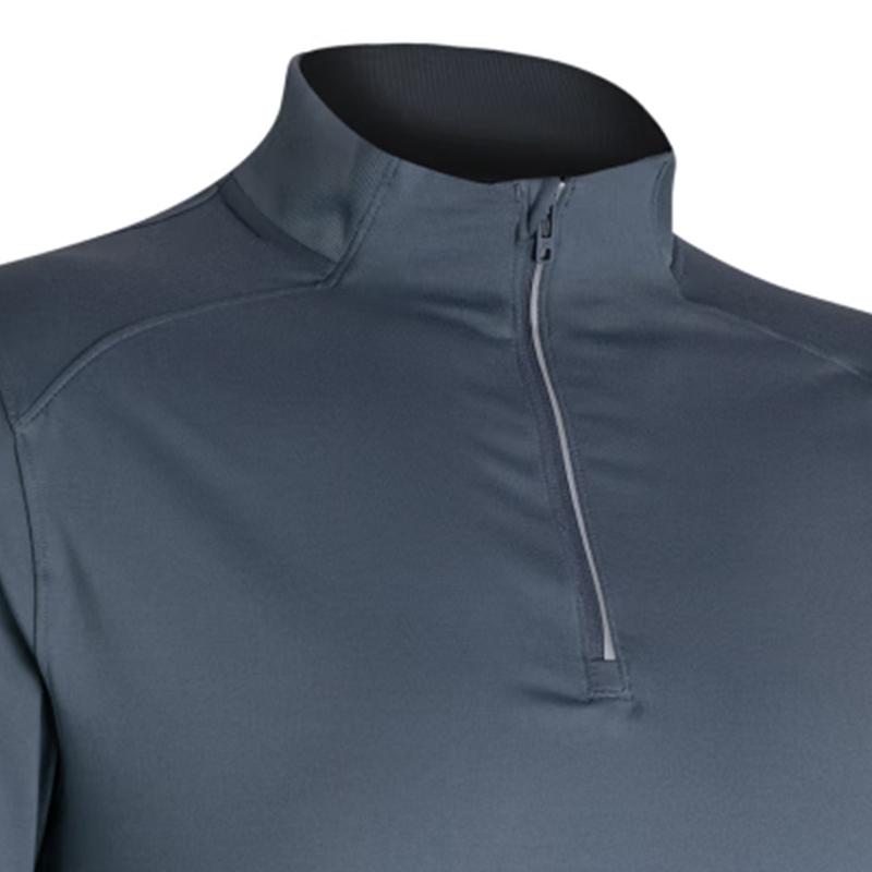 Under Armour Run LAA Letter Pattern Print 1/4 Zip Running Slim Fit Sports Stand Collar Long Sleeve T-Shirt Men Tops Gray 1379305-002