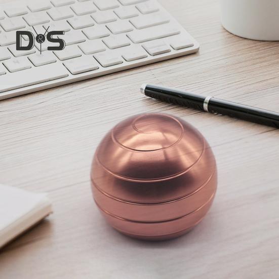 Jucărie Cinetică de Birou Metalică pentru Copii Adulți Iluzie Optică Corp Întreg Jucărie Fidget Spinner Minge Giroscopică de Birou pentru Reducerea Stresului