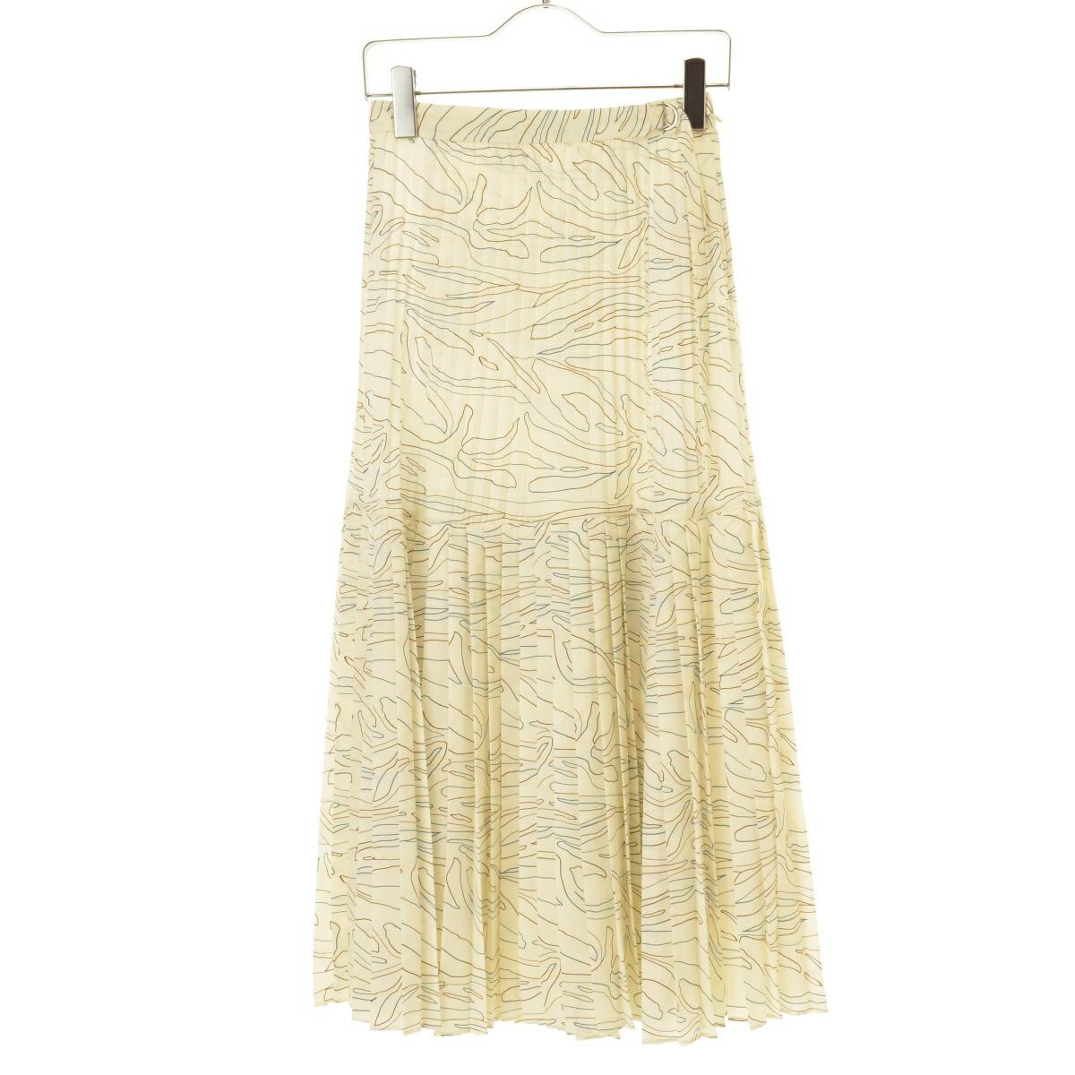 [Used] Lily Brown / Lily Brown LWFS215010 Nuance pattern pleated skirt maxi skirt [cacgabdb-l]