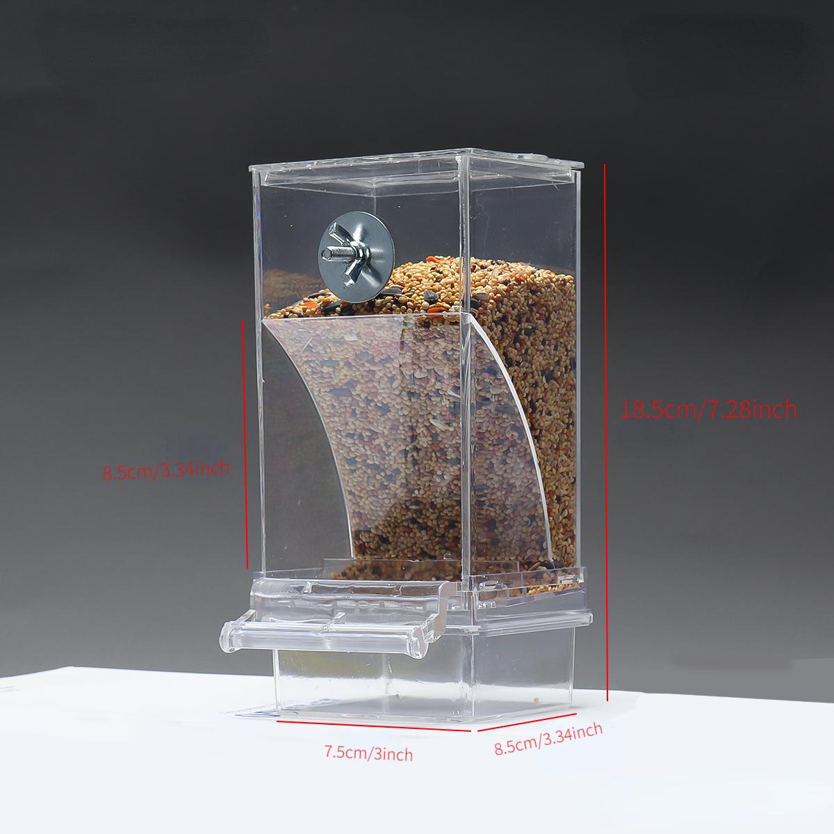 

1pc Automatic Bird Feeder for Pet Birds - Convenient and Easy to Use прозрачный