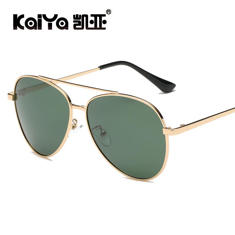 

Мужские поляризационные солнцезащитные очки для вождения K618 - Антибликовые в стиле «лягушка» 2025 Silver Frame Green Lens