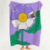 Art F Funny F Floral a Art Throw Flannel Throw Blanket Suitable for Sofa Living Room Bedroom