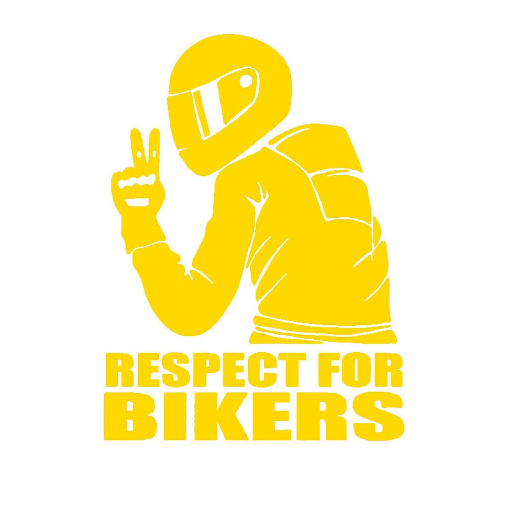 Motorcycle Reflector Sticker Decal Reflective Sticker Motorcycle Car Respect for Bikers Vinyl 3D Sticker
