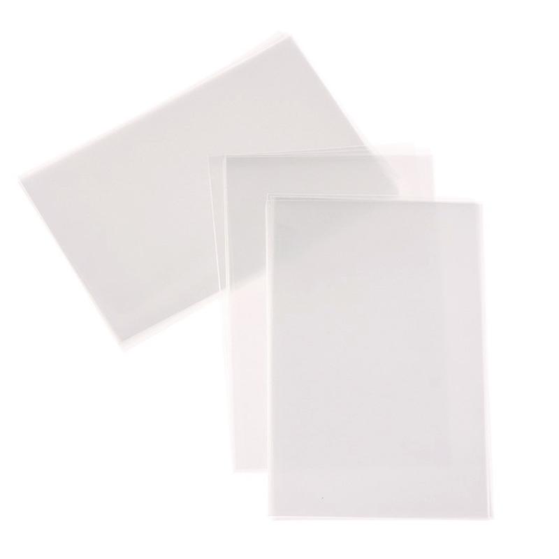 50 Stück Korea-Kartenhüllen, transparent, säurefrei, CPP, hart, 7,6 cm, holografische Schutzfolie für Fotokarten, Albumbinder