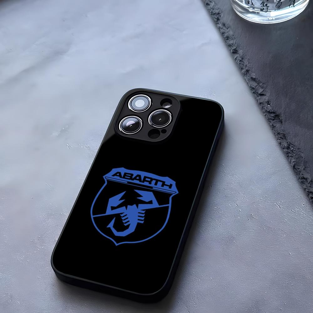 A-ABARTHEs Italy Car Phone Case Tempered Glass For IPhone 17 13 14 16 12 15 11 Pro Max Plus Mini X XR SE2020 Coque