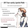 DIY 4-Cavity Lipstick Mold - 12.1mm Diameter, Silicone Pacifier & Chocolate Baking Mold