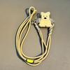 Cute Cartoon Phone Crossbody Chain Cat Dog Phone Back Clip Holder Mobile Phone Lanyard  Women Girls