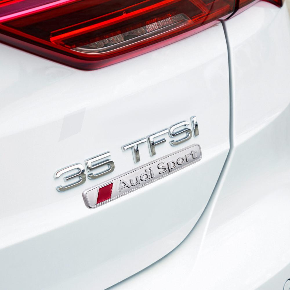 1 Stück 3D ABS Klebe-Auto-Kofferraum-Nummern-Buchstaben-Aufkleber Für Audi Sport Logo Emblem Namensschild Abzeichen Zubehör Aufkleber Für A3 A4 B8