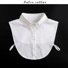 Women's Lace Decorative Hollow Out Detachable Collar Base Shirt for Autumn and Winter