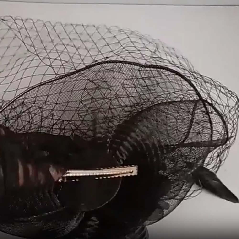 Bow Veil Hat Headwear Feather Bride Headband Fashion Mesh Fascinator Hat  Wedding